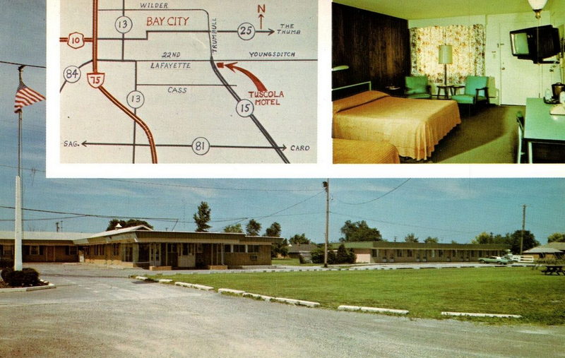Tuscola Motel - Vintage Postcard